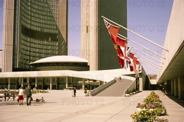 City Hall oder New City Hall, Gebäude der Stadtverwaltung, Toronto, Ontario, Kanada, Foto 1967