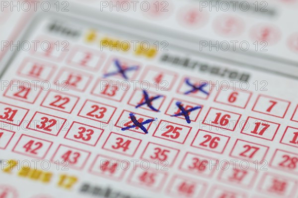 Game ticket, gambling, betting slip, betting slip, Toto, Lotto, EURO JACKPOT, 5 out of 50