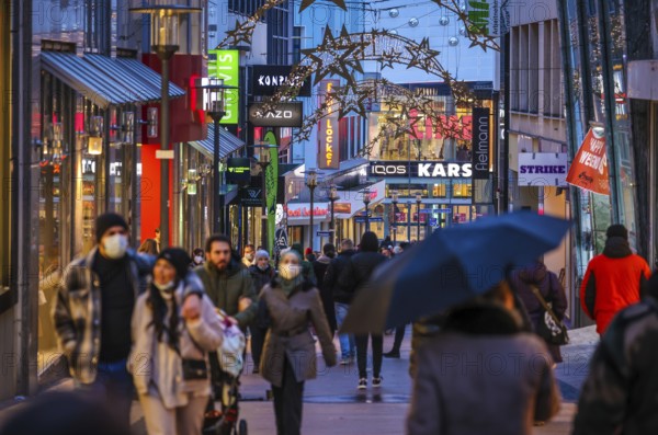 Essen, North Rhine-Westphalia, Germany - 2G Shopping in Essen city centre during the coronavirus