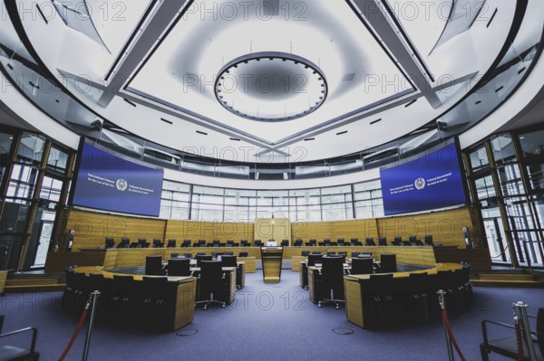 Courtroom at the International Tribunal for the Law of the Sea, photographed in Hamburg, 26 July