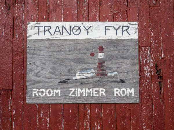 Signpost room for rent, Tranoy lighthouse, located in Hamarøy municipality south of Narvik,