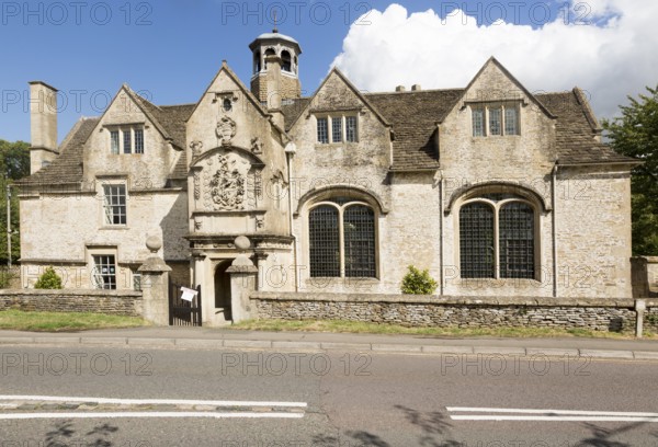 Seventeenth century school and almshouse building, Corsham, Wiltshire, England, UK