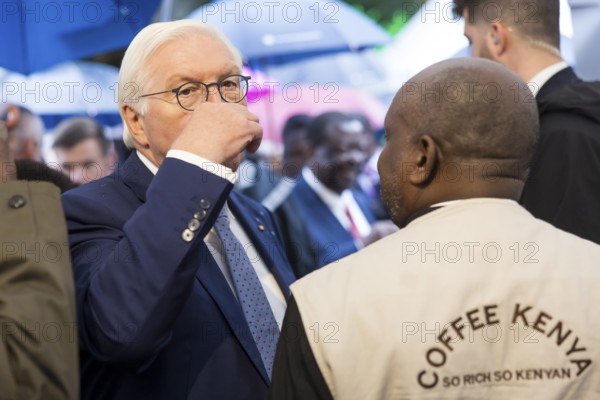 Frank-Walter Steinmeier (President of the Federal Republic of Germany) tasting coffee from Coffee