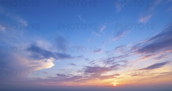 Beautiful dramatic scenic sunset sky background