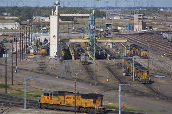 North Platte, Nebraska - The sand tower at Union Pacific Railroad's Bailey Yard, the largest rail