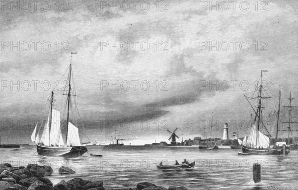 Town view of Baltiysk or Pillau, Kaliningrad oblast, Vistula Lagoon, Baltic Sea, Russia,