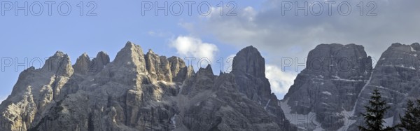 The mountain Monte Cristallo in the Dolomites, Italy, Europe