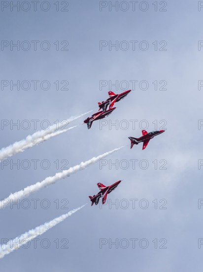 Red Arrows, Royal Air Force Aerobatic Team, Airshow 2024, Teignmouth, Devon, England, United