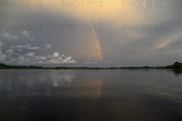 Rainbow over the Iguéla Lagoon, Loango National Park, Parc National de Loango, Ogooué-Maritime