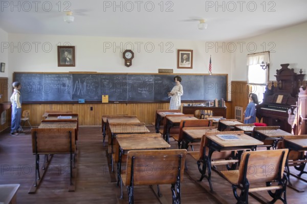 Holdrege, Nebraska - The Snowball School at the Nebraska Prairie Museum. The school was built