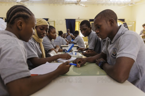 Scientific high school in Burkina Faso in Ouagadougou, 05.03.2024. The school is financed by the