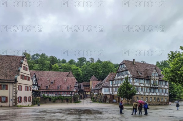 Monastery courtyard with half-timbered houses of the former Cistercian Abbey Maulbronn, UNESCO