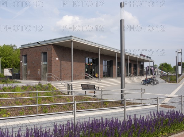 Railway station, Dülmen, Münsterland, North Rhine-Westphalia, Germany, Europe