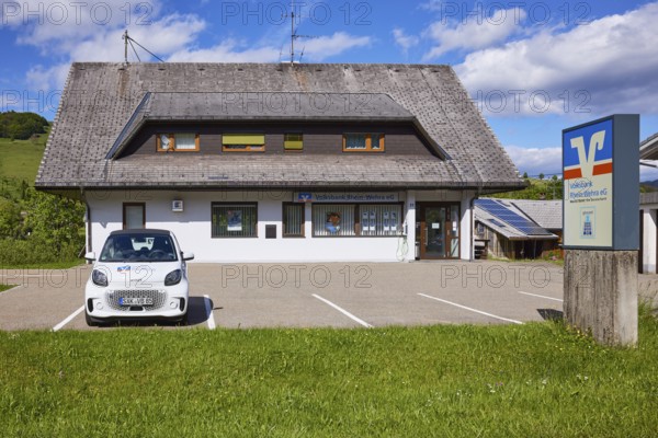 Volksbank Rhein-Wehra eG, branch in the Innerlehen district, Bernau im Schwarzwald, Black Forest,