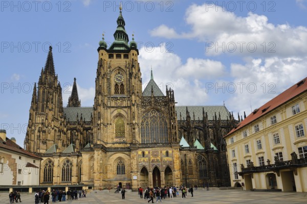 Prague castle, Gothic Metropolitan Cathedral of Saints Vitus, Wenceslas and Adalbert, Prague, Czech
