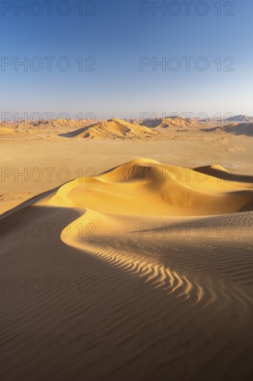 Sand dunes in the Rub Al Khali desert, the world's largest sand desert, Empty Quarter, Oman, Asia