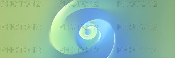 Spiral shape that slowly expands, rotates, and shifts colors in a soft gradient, invoking a