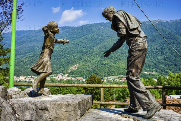 Monument to the emigrant, Tarzo, Treviso, Italy, Europe