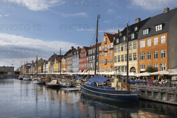 Nyhavn, in the Frederiksstaden district, harbour district with houses over 300 years old, moored