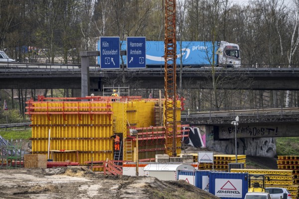 Duisburg-Kaiserberg motorway junction, complete reconstruction and new construction of the A3 and