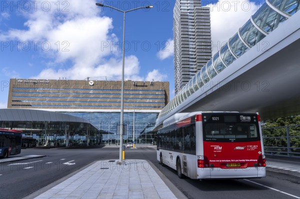 Bus station, public transport connection at The Hague Central Station, Centraal Station,