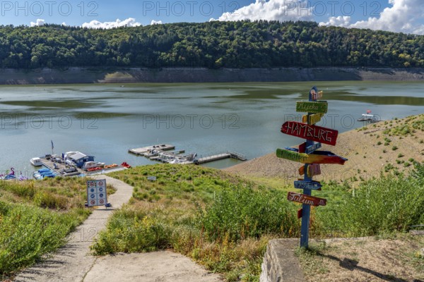 The Edersee, near Waldeck, the third largest reservoir in Germany, currently has only just under