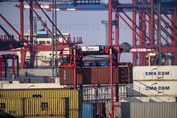 Container terminal in the seaport of Bremerhaven, Eurogate Container Terminal with almost 50