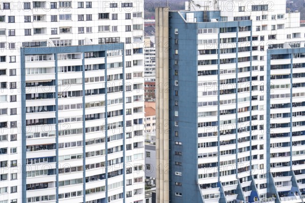 Columbus Centre residential tower blocks, over 550 flats, in Bremerhaven, Bremen, Germany, Europe