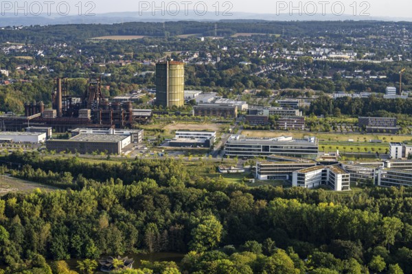 Former steelworks site Phönix West, blast furnace, gasometer, formerly Hoesch, industrial estate,