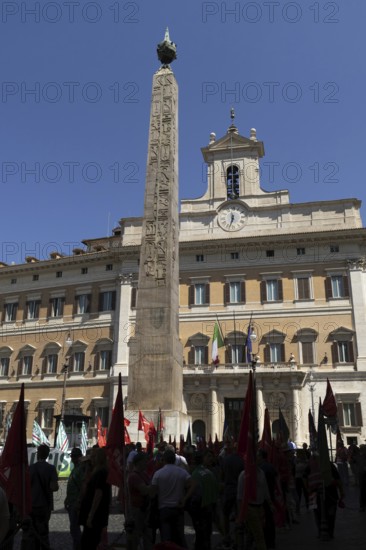 Obelisco di Montecitorio or Obelisco Solare on the Piazza Montecitorio in front of the Palazzo