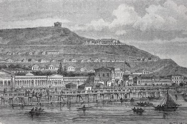 Kerch, a harbour town on the Kerch peninsula of the same name, Crimea, Ukraine, Russia, in 1880,