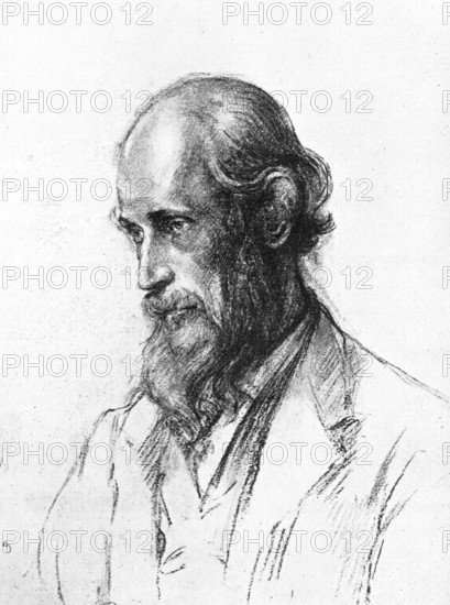 William James Stillman, 1828-1901, American author. From the book The Masterpiece Library of Short