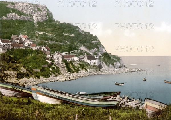 Runswick Bay, Whitby, a historic harbour town on the North Sea coast of the county of Yorkshire in