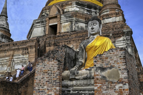 Buddha statue in Wat Yai Chai Mongkhon, Buddhist temple, Ayutthaya, Ayutthaya province, Thailand,