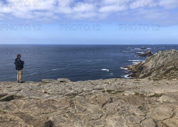 Plogoff, Brittany, France - Cape Pointe du Raz, the Grande Randonnée 34 coastal path, or GR34 for