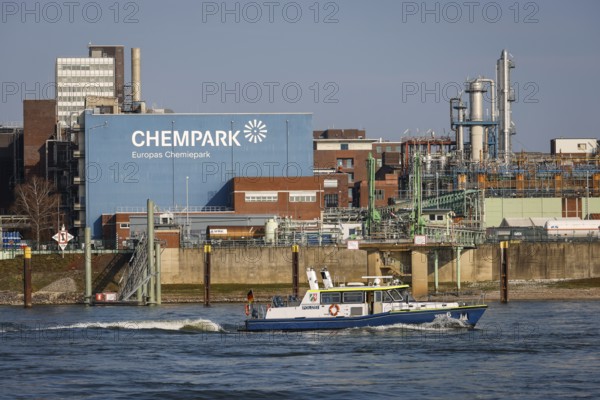 Leverkusen, North Rhine-Westphalia, Germany - Bayer Chempark Leverkusen, plant site on the Rhine,
