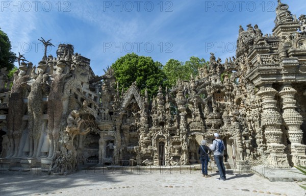 Hauterives. Postman Ferdinad Cheval's Ideal Palace, naive art, Drôme, Auvergne-Rhone-Alpes, France,