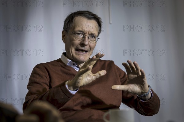 Karl Lauterbach (SPD), Federal Minister of Health, recorded during an interview at the Federal