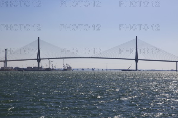 Constitution of 1812 Bridge, La Pepa Bridge, completed in 2015, Bay of Cadiz, Cadiz, Spain, Europe