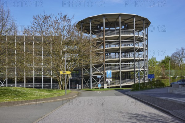 Multi-storey car park in Nordsternpark, Gelsenkirchen, Ruhr area, independent city, North