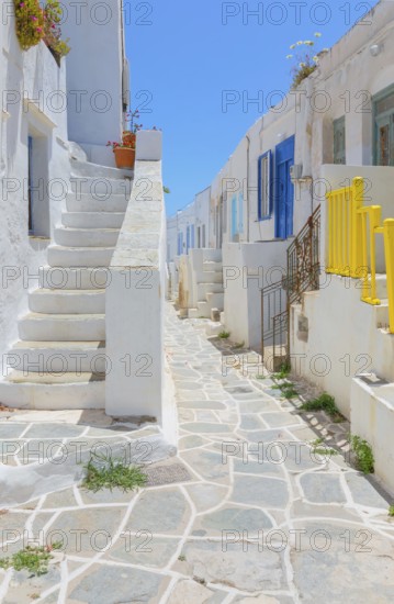 Man riding mule, Kastro, Sifnos Island, Cyclades Islands, Greece, Europe
