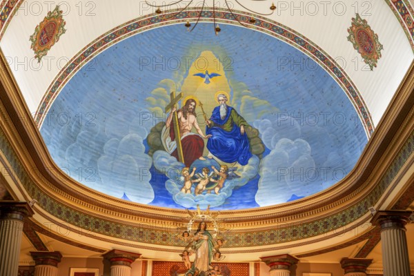 Ceiling painting, interior view of San Jose Cathedral, Catedral Metropolitana de Costa Rica, San