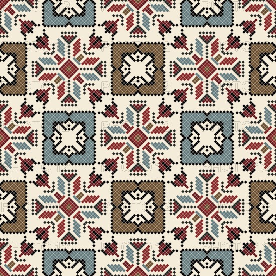 Traditional Bulgarian embroidery vector pattern
