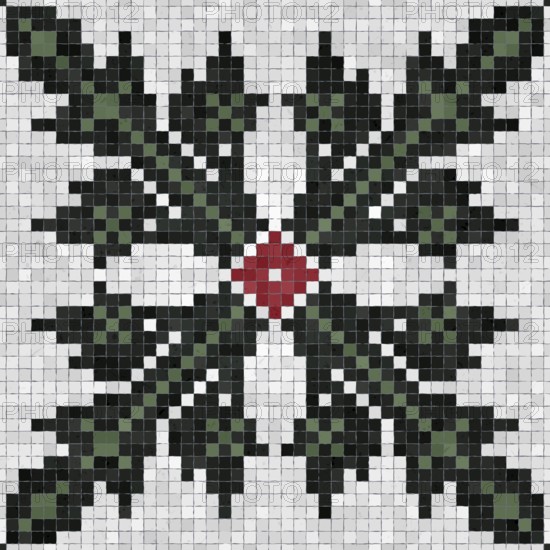 Mosaic tiles background, seamless vector pattern