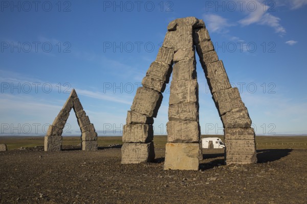 Arctic Henge, near Raufarhöfn, Iceland, It is inspired by the mythical world of eddic poem Völuspá