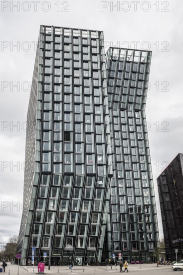Modern high-rise buildings, Reeperbahn, St. Pauli, Hamburg, Germany, Europe