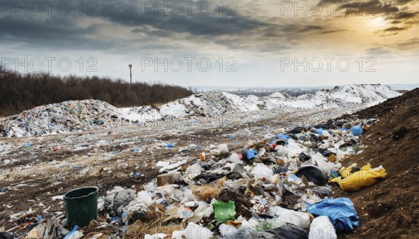 Symbolism, large landfill, AI-generated, AI-generated, AI generated