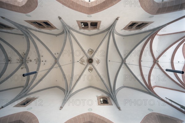 Vaults of the town church of St John and St Martin, built in the 15th century in the Gothic style,