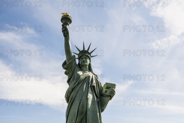 Replica of the Statue of Liberty by Frédéric Auguste Bartholdi, Colmar, Alsace, Bas-Rhin, France,