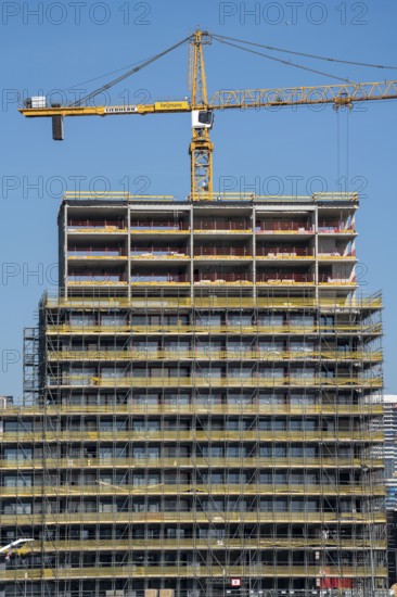 Construction site, new construction of high-rise residential buildings, Havenkwartier Katendrecht